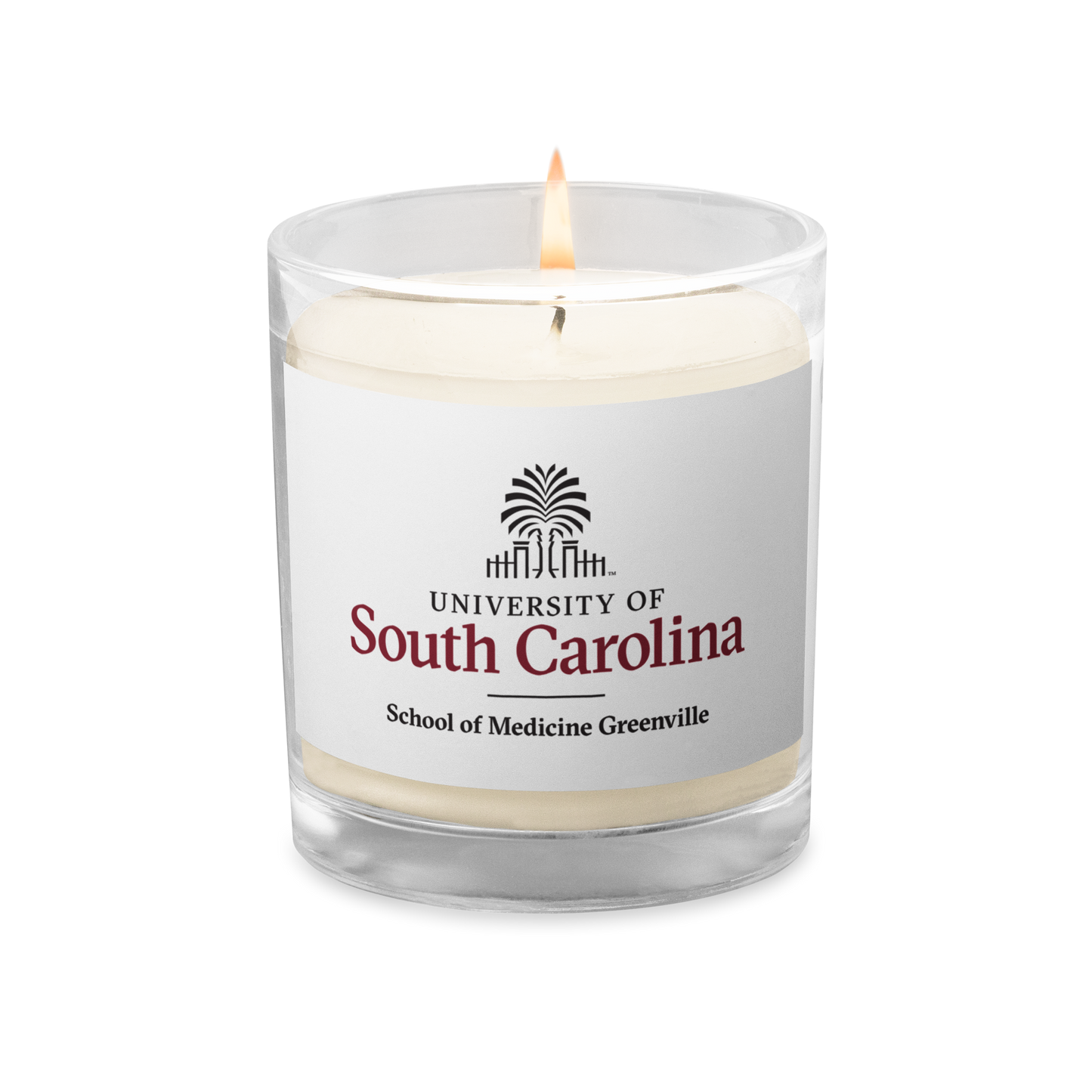 Glass jar soy wax candle